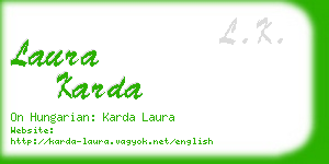 laura karda business card